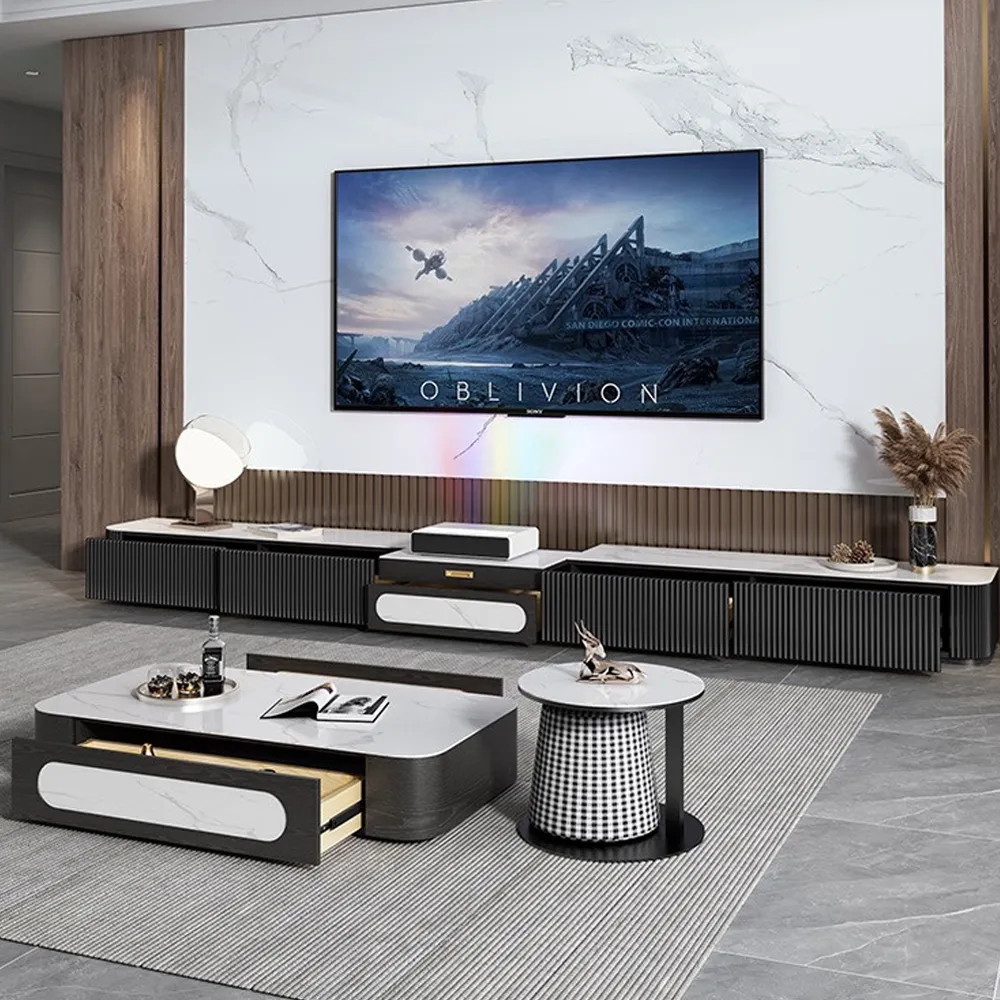 Modern TV Stand Sintered Stone Top Surface