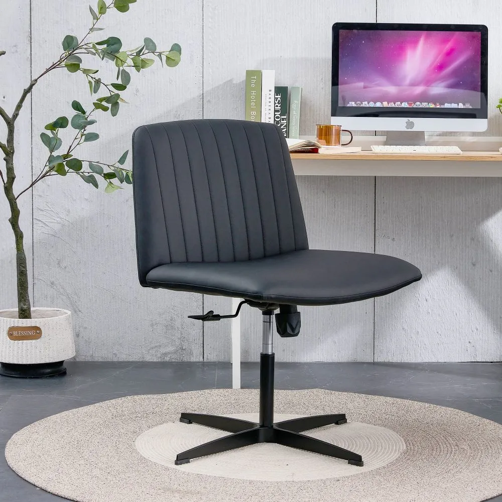 Cross-Leg Chair Computer Desk Office Seating Sitting without