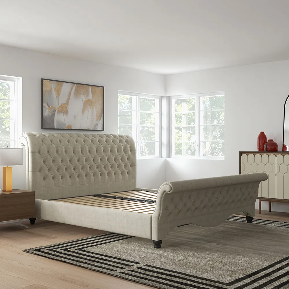 Chesterfield Tufted Upholstered Bed