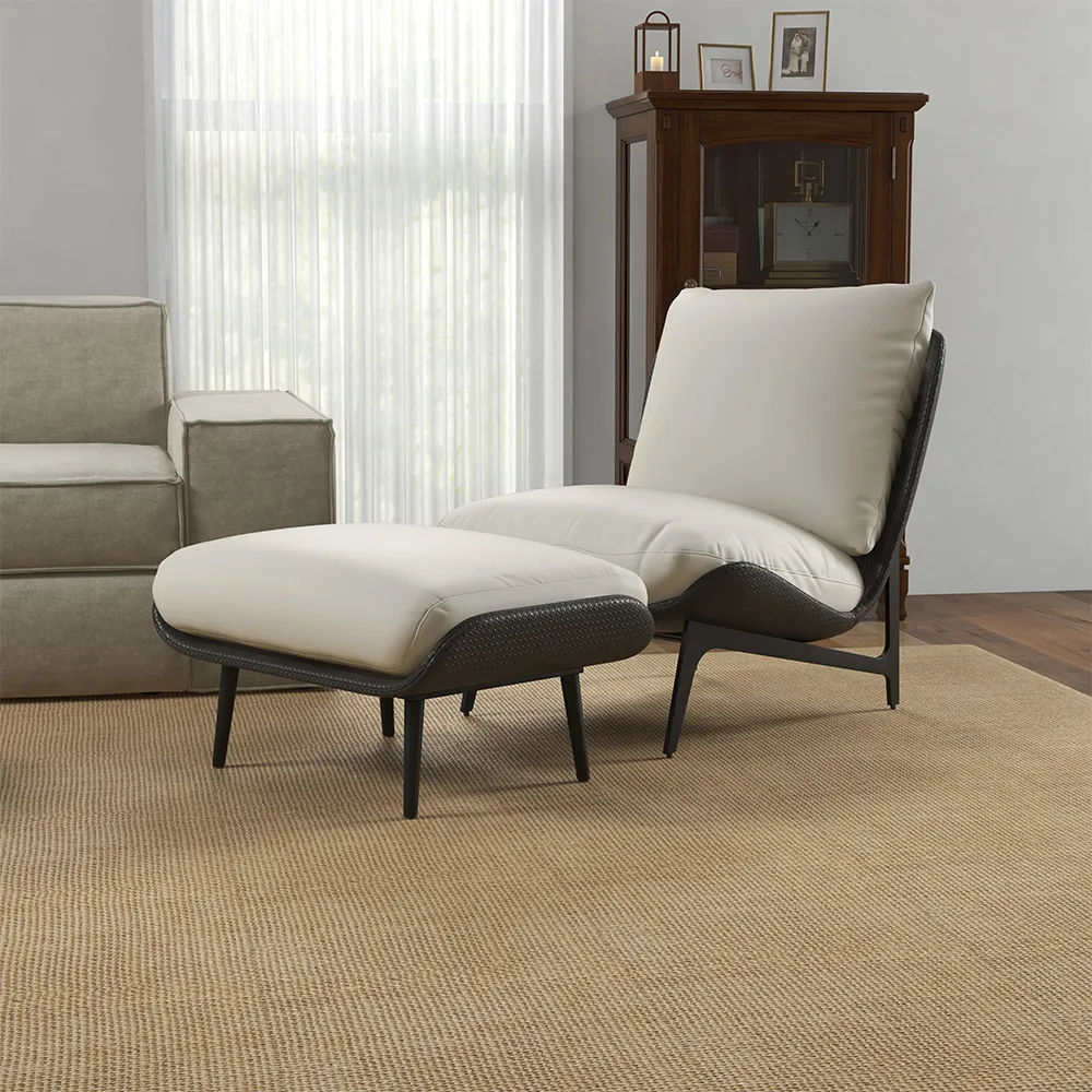 Reading Chair Set with Ottoman