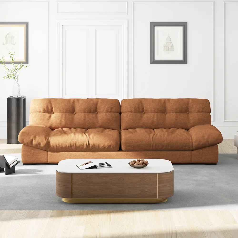 Brown Armless Couch